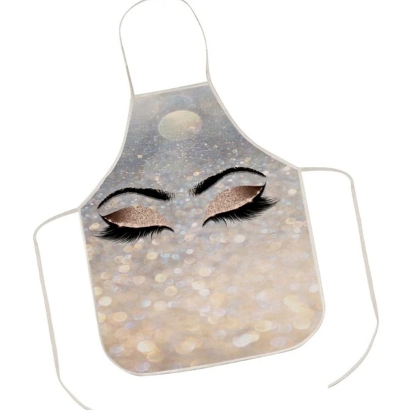 NEW! Eyelash Print Apron - One Size - Picture 6 of 6